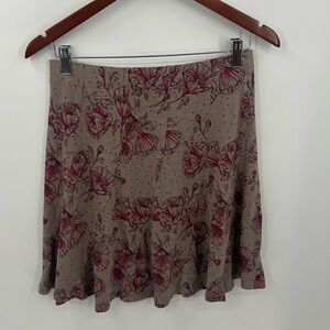 Toad & Co floral organic cotton mini skirt